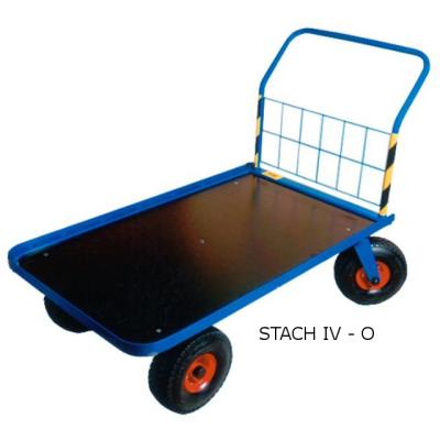 Wózek platformowy STACH IV z obrzeżem udźwig 400 kg